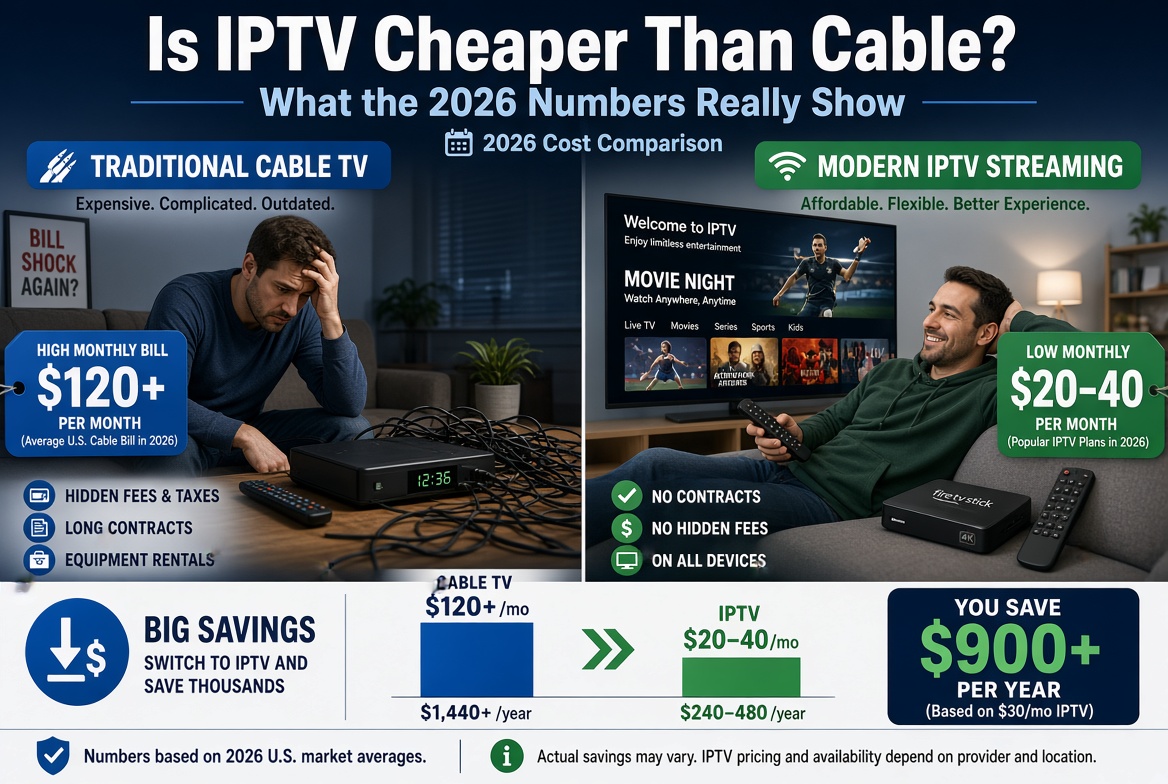 Is IPTV cheaper than cable in 2026 comparison
