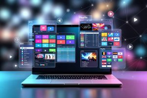 Multiple IPTV Playlists displayed in an IPTV player with organized channel groups and favorites.