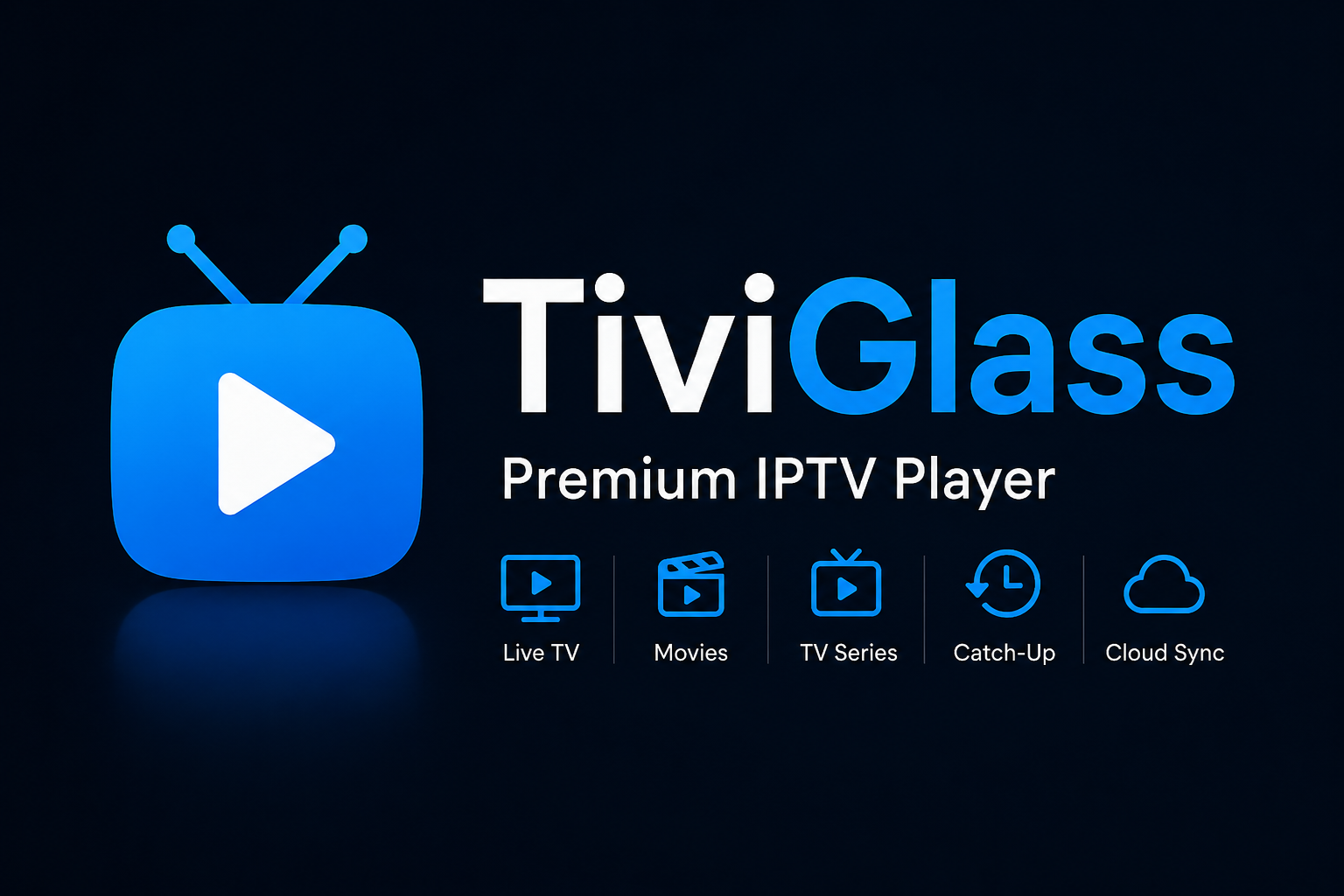 TiviGlass Review showing an IPTV player for live streaming on a modern Android TV with a smartphone connected to the same IPTV playlist.