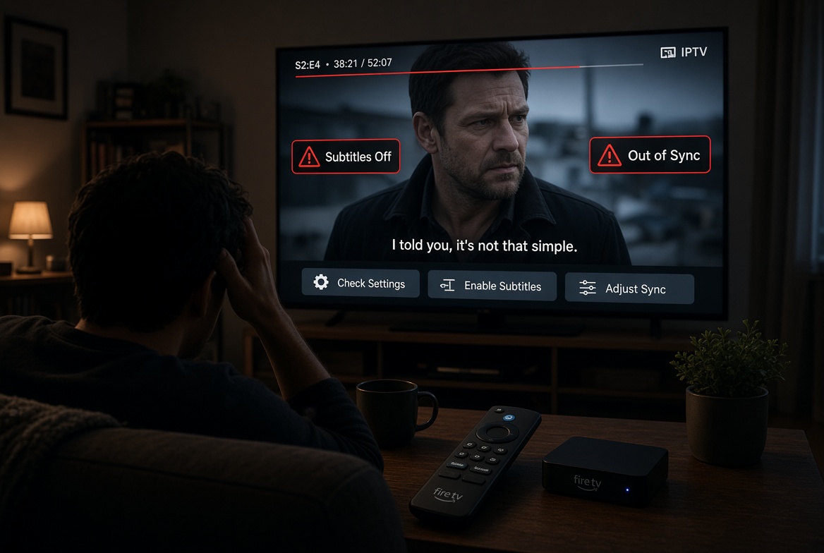 IPTV subtitles not showing on a streaming device